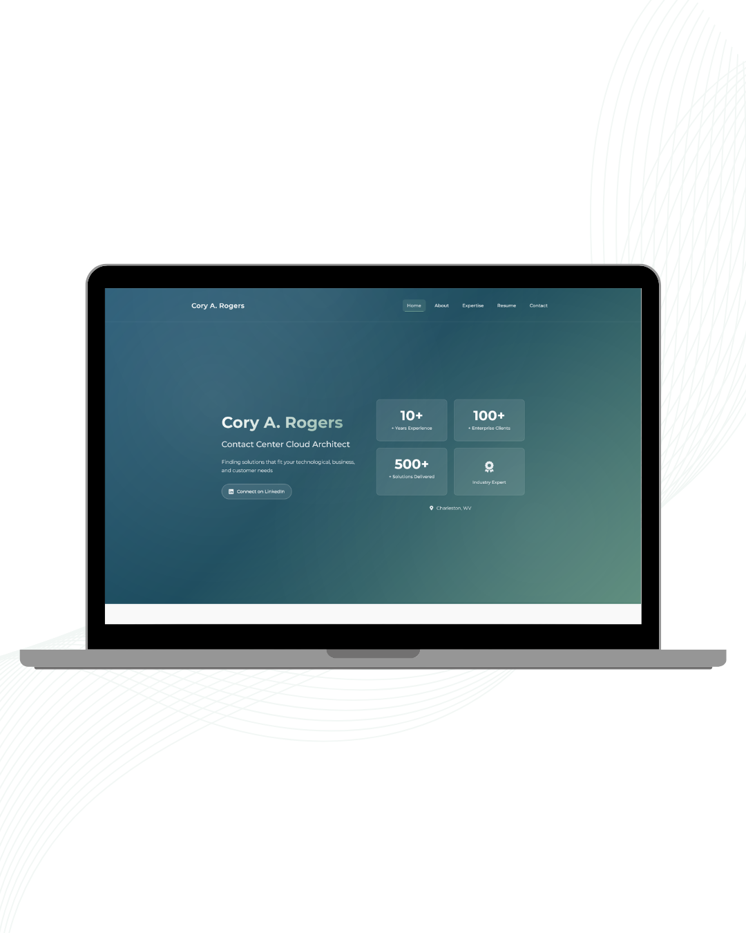 Cory Rogers portfolio website screenshot
